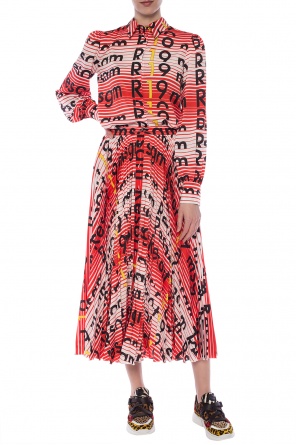 Pleated skirt with stripes, zdjęcie 2 Pleated skirt with stripes od MSGM